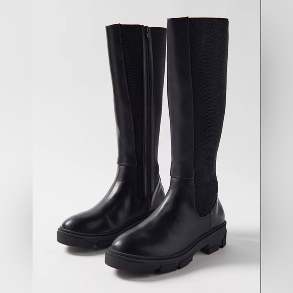 NEW Urban Outfitters Becky Riding Boots BLACK 38 - in its original box. - Picture 1 of 5